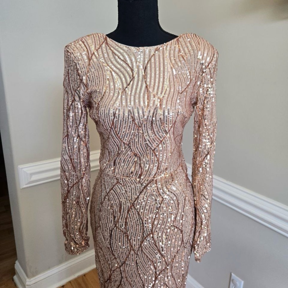 Rose gold Sequin Dress